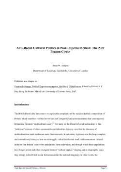 New Beacon and the Making of Antiracist Cultural Politics in Po