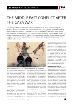 The Middle East Conflict After the Gaza War
