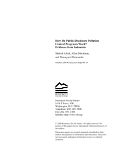 How Do Public Disclosure Pollution Control Programs Work