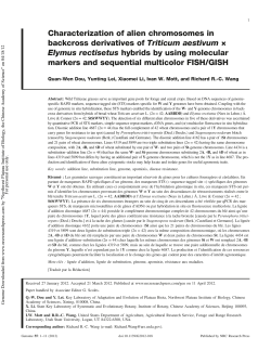 Characterization of alien chromosomes in backcross derivatives of
