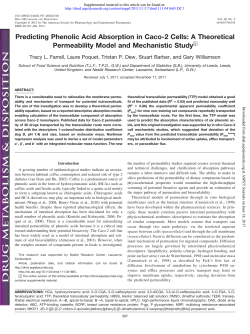 Predicting Phenolic Acid Absorption in Caco
