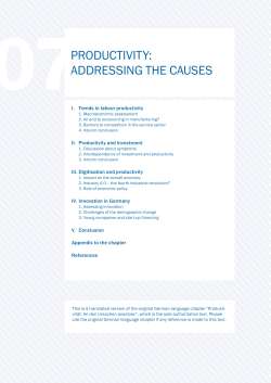 Chapter seven: Productivity: Adressing the Causes