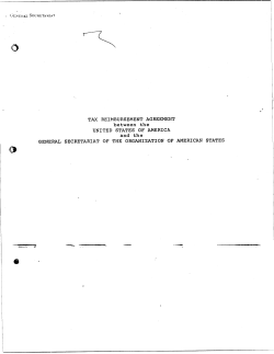 TAX REIMBURSEMENT AGREEMENT between the UNITED