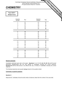 chemistry - Past Papers Of Home