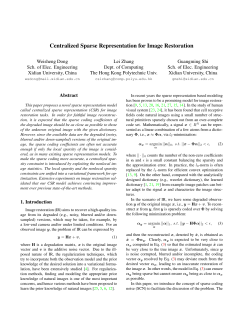 Centralized Sparse Representation for Image Restoration