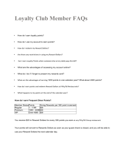 Loyalty Club Member FAQs - The Fifty/50 Restaurant Group