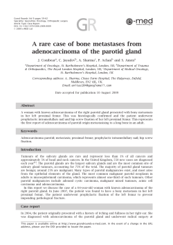 A rare case of bone metastases from adenocarcinoma of the parotid
