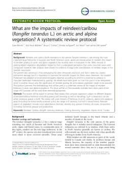 (Rangifer tarandus L.) on arctic and alpine vegetation?