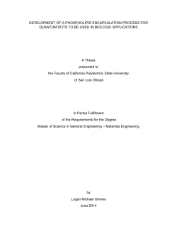 developent of a phospholipid encapsulation process for quantum