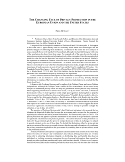 The Changing Face of Privacy Protection in the European Union