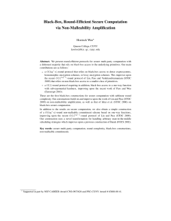 Black-Box, Round-Efficient Secure Computation via Non
