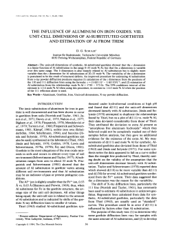 the influence of aluminum on iron oxides. viii. unit