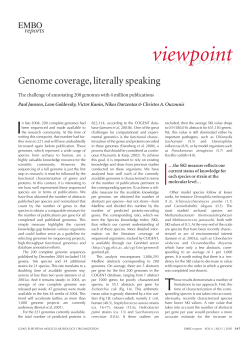 Genome coverage, literally speaking