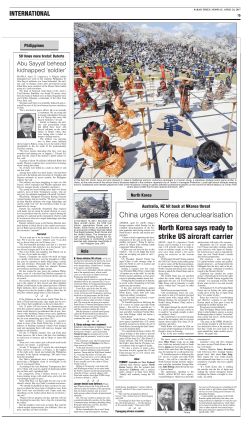 North Korea says ready to strike US aircraft carrier China urges
