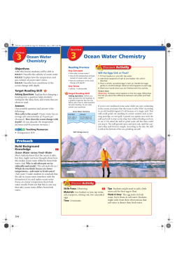 3 Ocean Water Chemistry