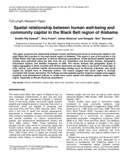 Spatial relationship between human well