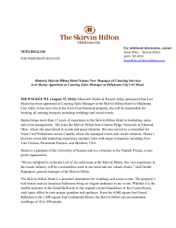 Historic Skirvin Hilton Hotel Names New Manager of Catering