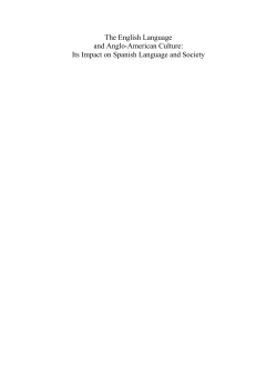 The English Language and Anglo-American Culture