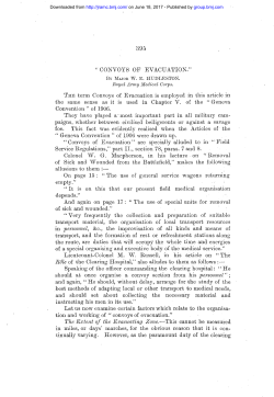 CONVOYS OF EVACUATION. - Journal of the Royal Army Medical