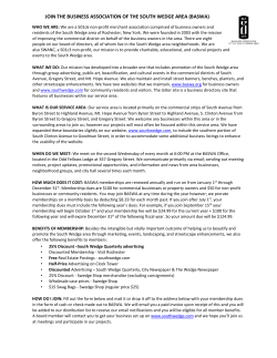 JOIN THE BUSINESS ASSOCIATION OF THE SOUTH WEDGE