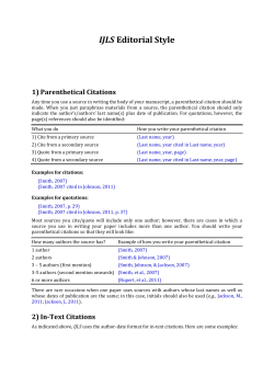 IJLS Editorial Style - International Journal of Language Studies