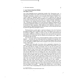 Juan Gin&eacute;s de Sep&uacute;lveda Belittles the Indians (1547)