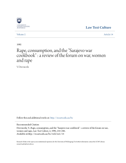 Rape, consumption, and the "Sarajevo war