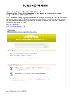 Phylogeography of the prehensiletailed skink Corucia zebrata on