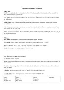 Charlotte`s Web Character Breakdown