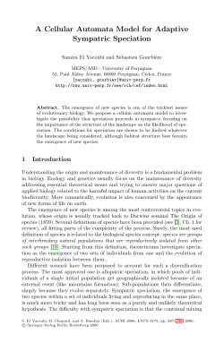 A Cellular Automata Model for Adaptive Sympatric Speciation