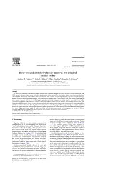 Behavioral and neural correlates of perceived and