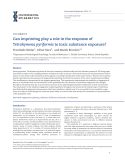 Can imprinting play a role in the response of