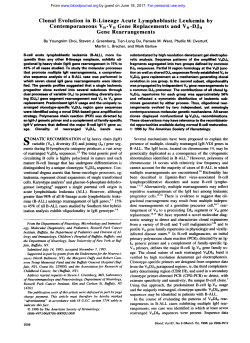 Clonal Evolution in B-Lineage Acute Lymphoblastic