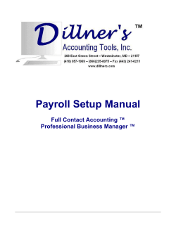 Payroll Setup Manual