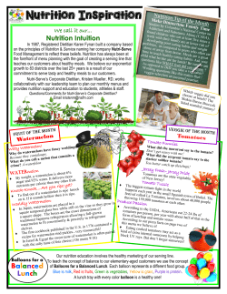 Nutrition Inspiration - Chesterfield Township School District