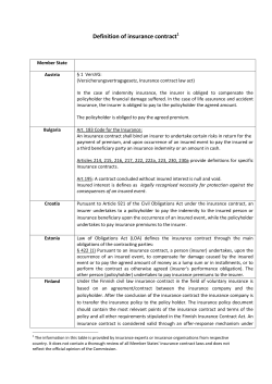 Definition of insurance contract