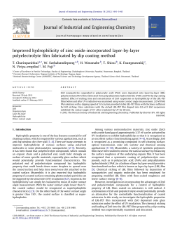 Improved hydrophilicity of zinc oxide-incorporated layer-by