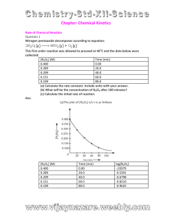 Chapter: Chemical Kinetics