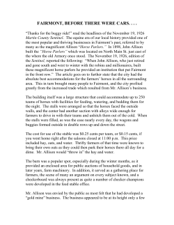 Allison`s Horse Parlors