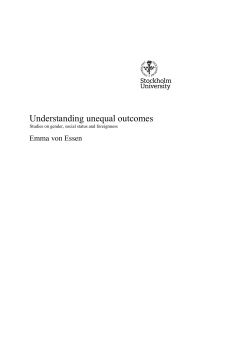 Understanding unequal outcomes