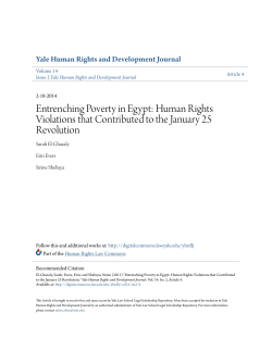 Entrenching Poverty in Egypt: Human Rights Violations that