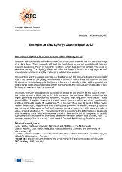 Examples of projects - European Research Council