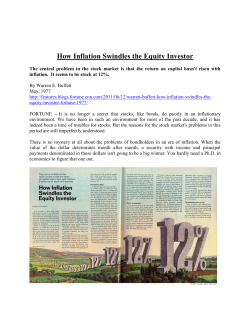How Inflation Swindles the Equity Investor