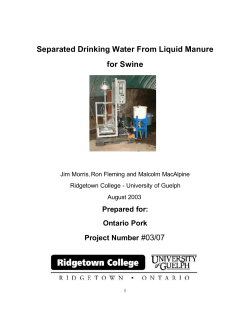Separated Drinking Water From Liquid Manure