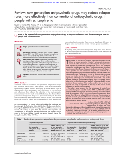 Review: new generation antipsychotic drugs may reduce relapse