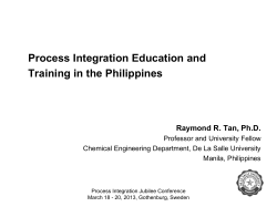 Raymond R. Tan, De La Salle University, Philippines