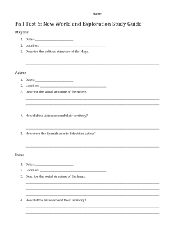 Fall Test 6: New World and Exploration Study Guide