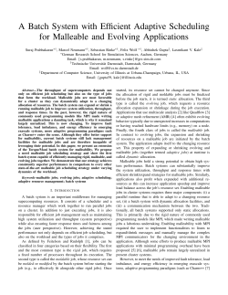 A Batch System with Efficient Adaptive Scheduling for Malleable and