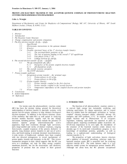 Frontiers in Biosciences 9, 309-337, January 1, 2004 1 PROTON