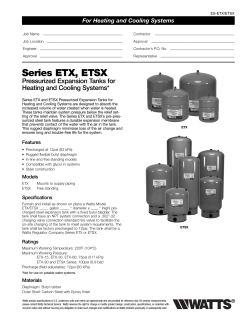 Series ETX, ETSX - Watts Water Technologies